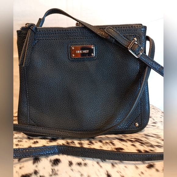 Nine West Handbags - Nine West Women's Black Jaya Pebble Faux Leather Crossbody Bag NWOT
